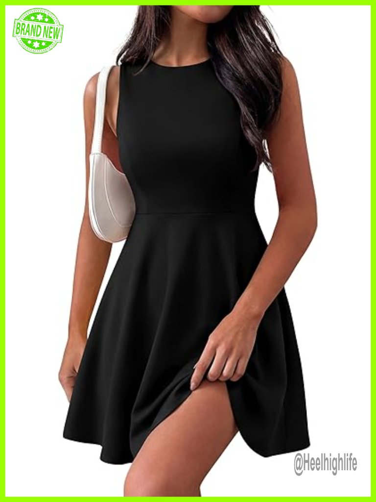 Elegant A-Line Sleeveless Mini Party Dress With Pockets